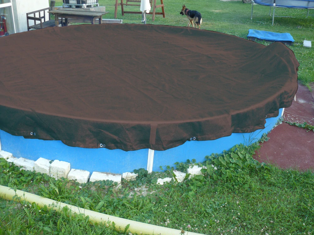 Bazénová síť ovál hnědá  8 x 4,1 m