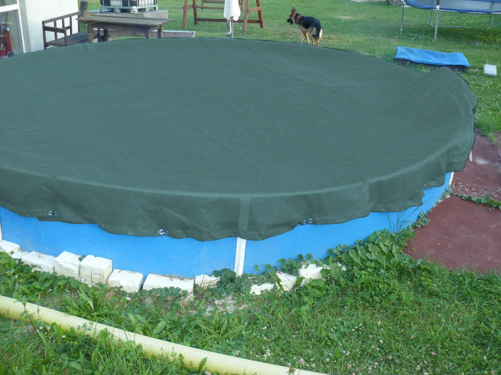 Bazénová síť ovál zelená 10 x 5 m
