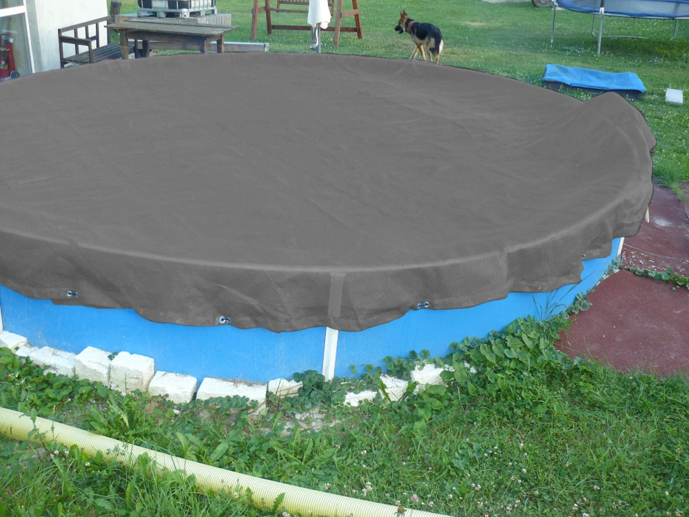 Bazénová síť ovál šedá  8 x 4,1 m