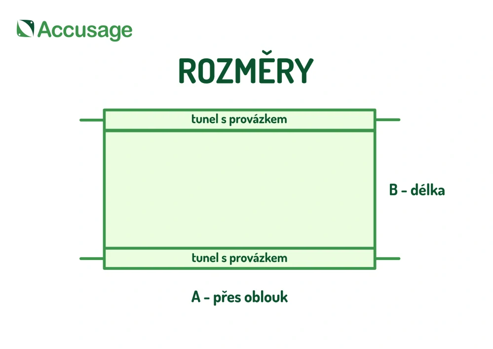 Plachta na fóliovník – kašírovaná fólie 135 g/m², A 5,9 × B 6 m