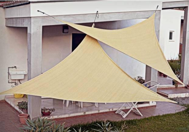 Stínící síť proti slunci - trojúhelník 3,5 x 3,5 x 3,5 m
